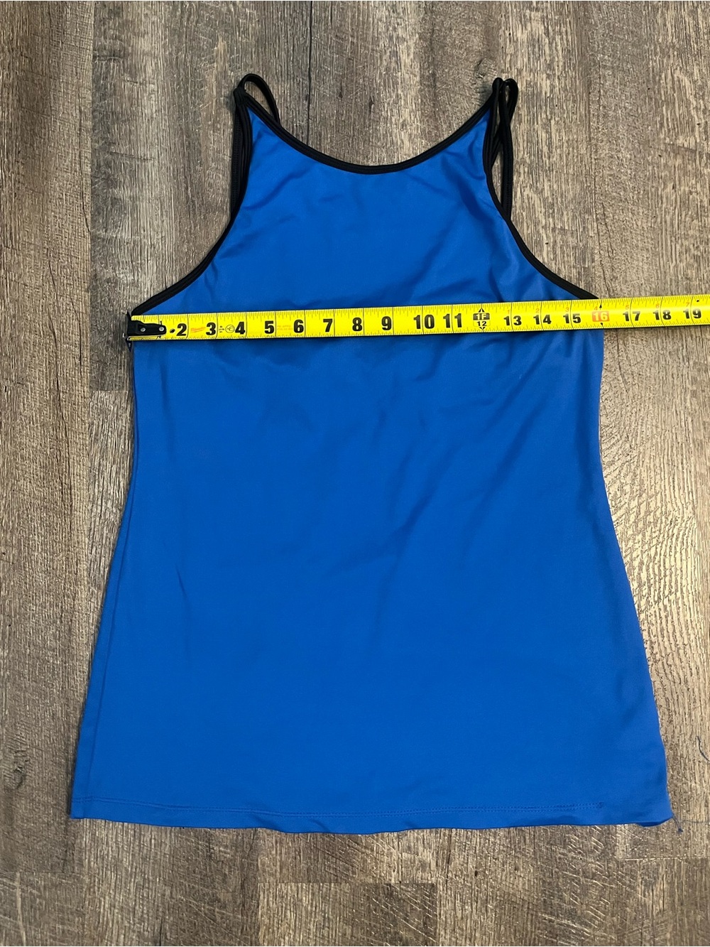 Ryka Women's XLarge Blue Tank Top with Black Trim and build in bra.